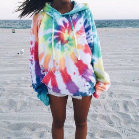 Tops - VSCO GIRL OVERSIZED TIE DYE SWEATSHIRT SIZE XL